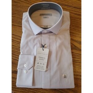 Perry Ellis Portfolio Travel Luxe Shirt Slim Fit New With Tags Size L 16.5 32/33